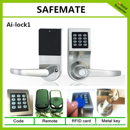 New Zinc alloy Electrical smart digital code door lock with remote control and card unlock